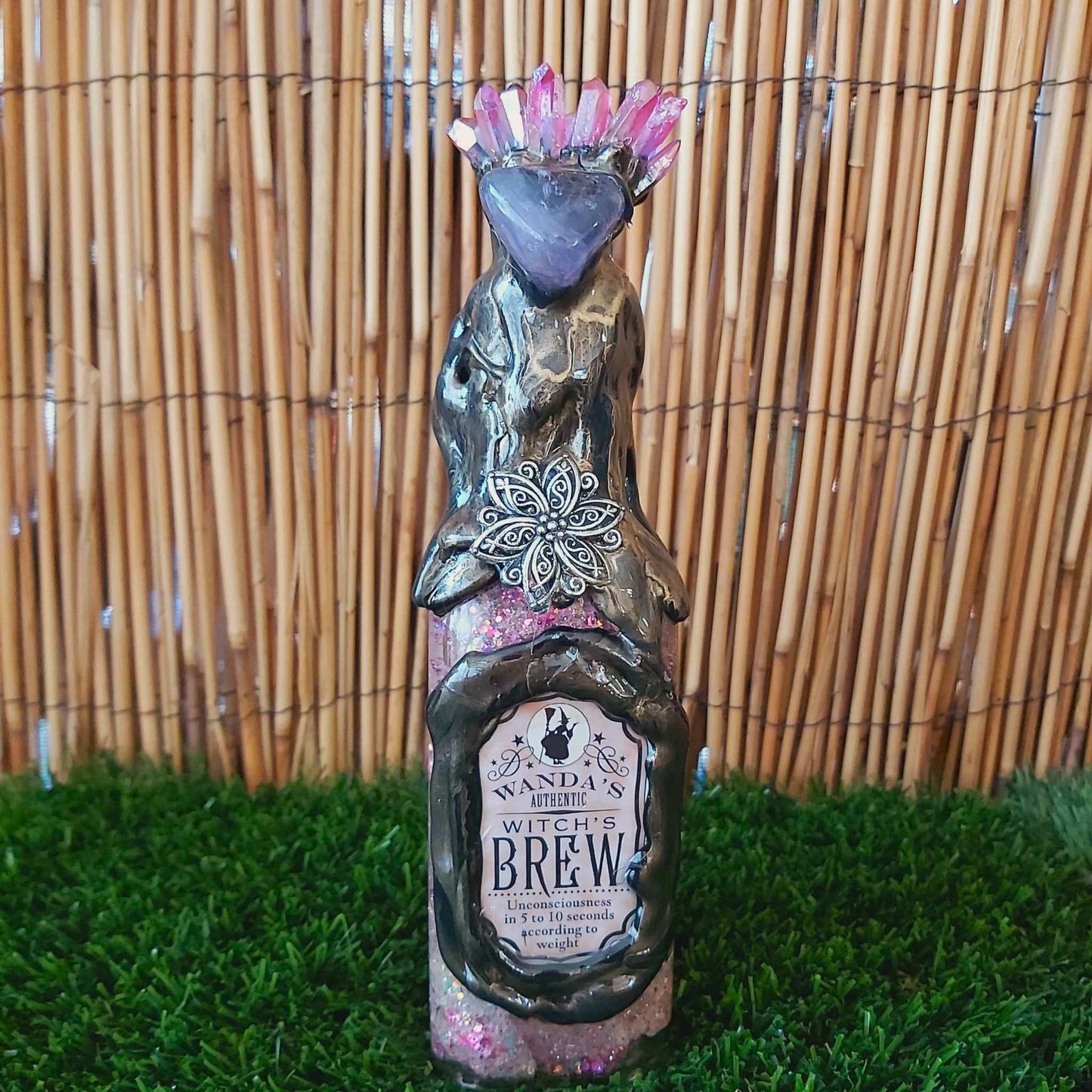 Spiritual & Divination Spell Potion Altar Bottle - Aura Quartz