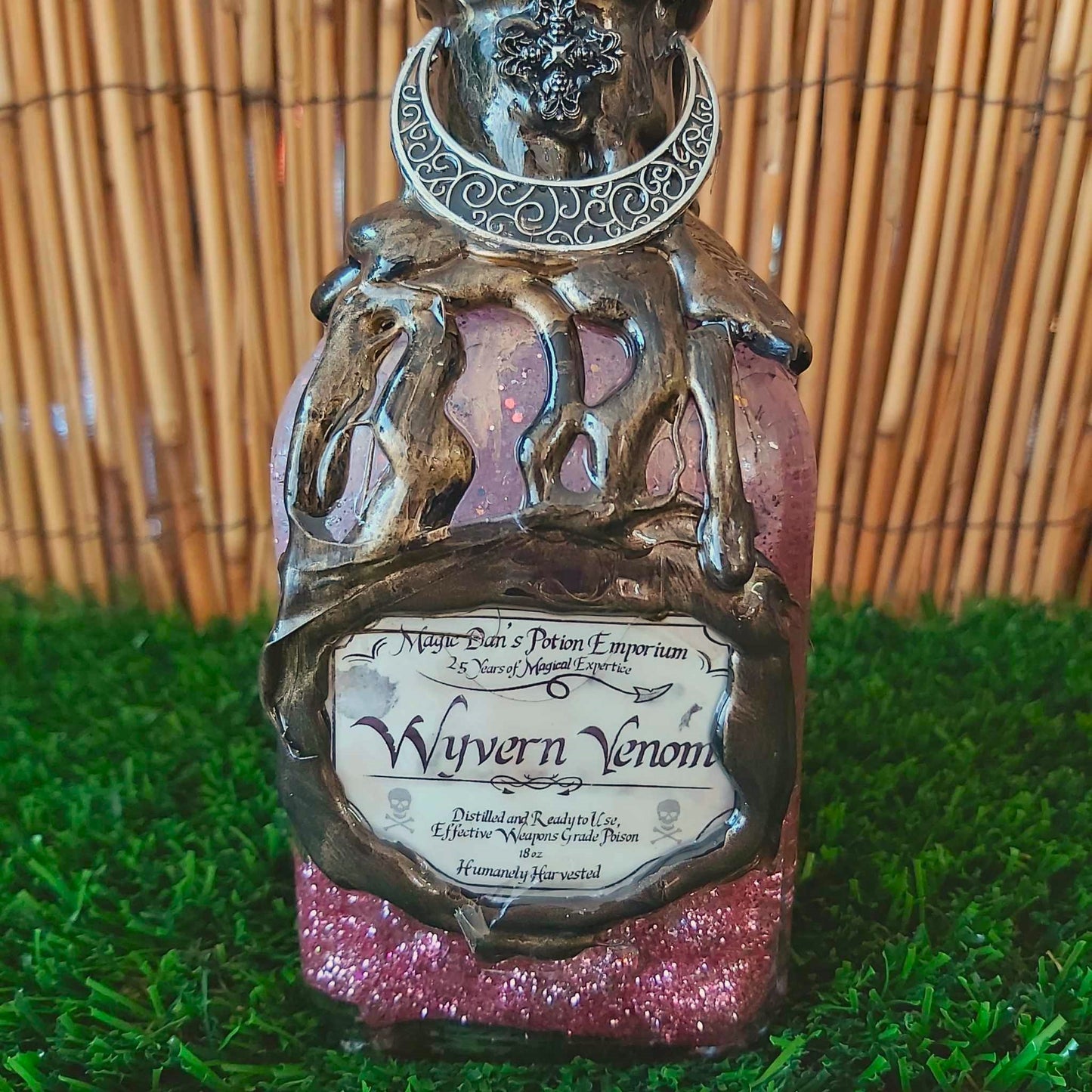 Spiritual & Divination Spell Potion Altar Bottle - Golden Obsidian