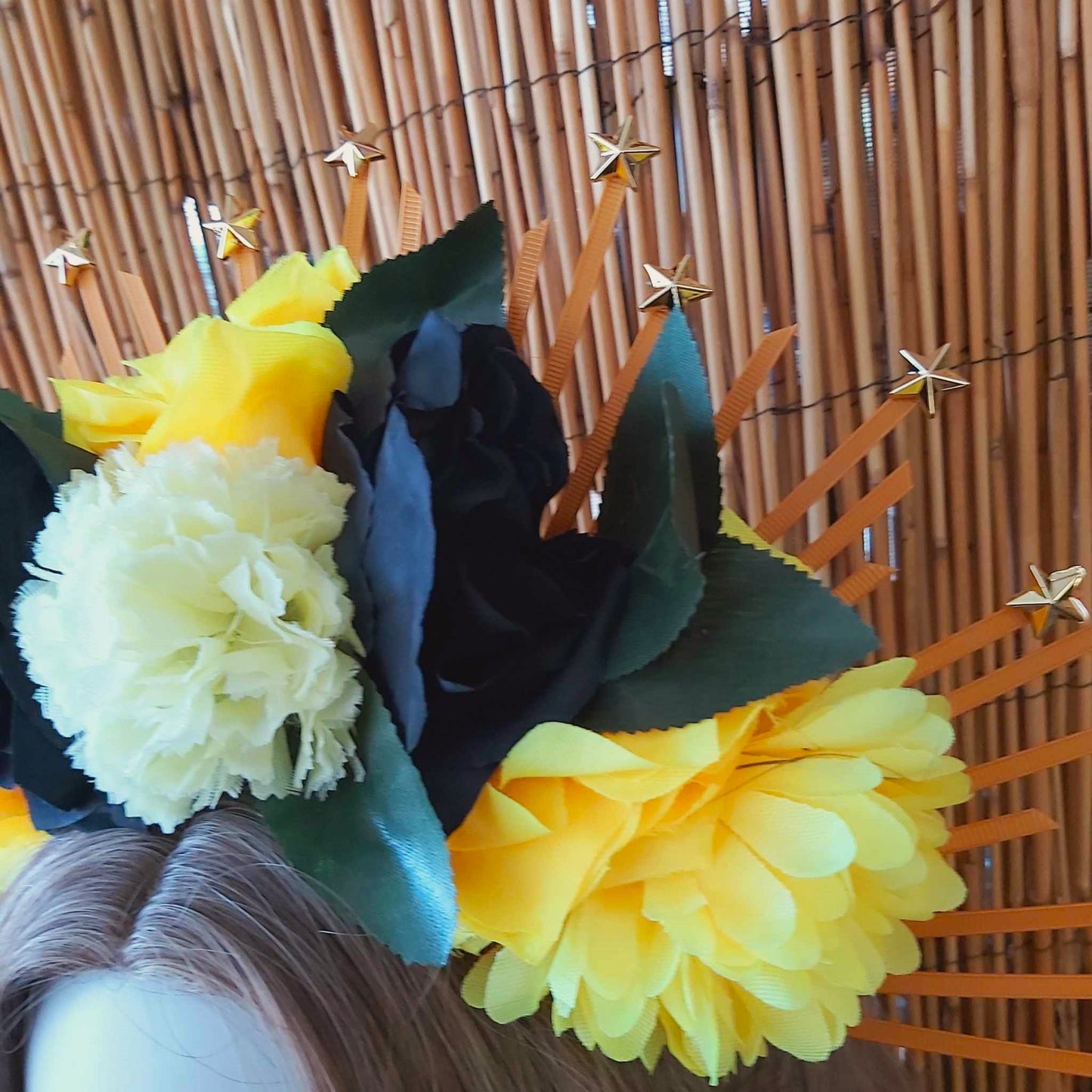 Luxury Handmade Yellow Flower Headband/Headpiece