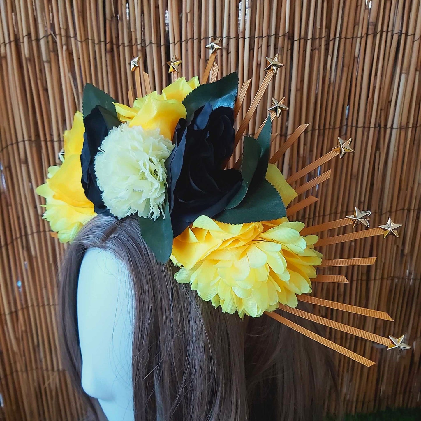Luxury Handmade Yellow Flower Headband/Headpiece