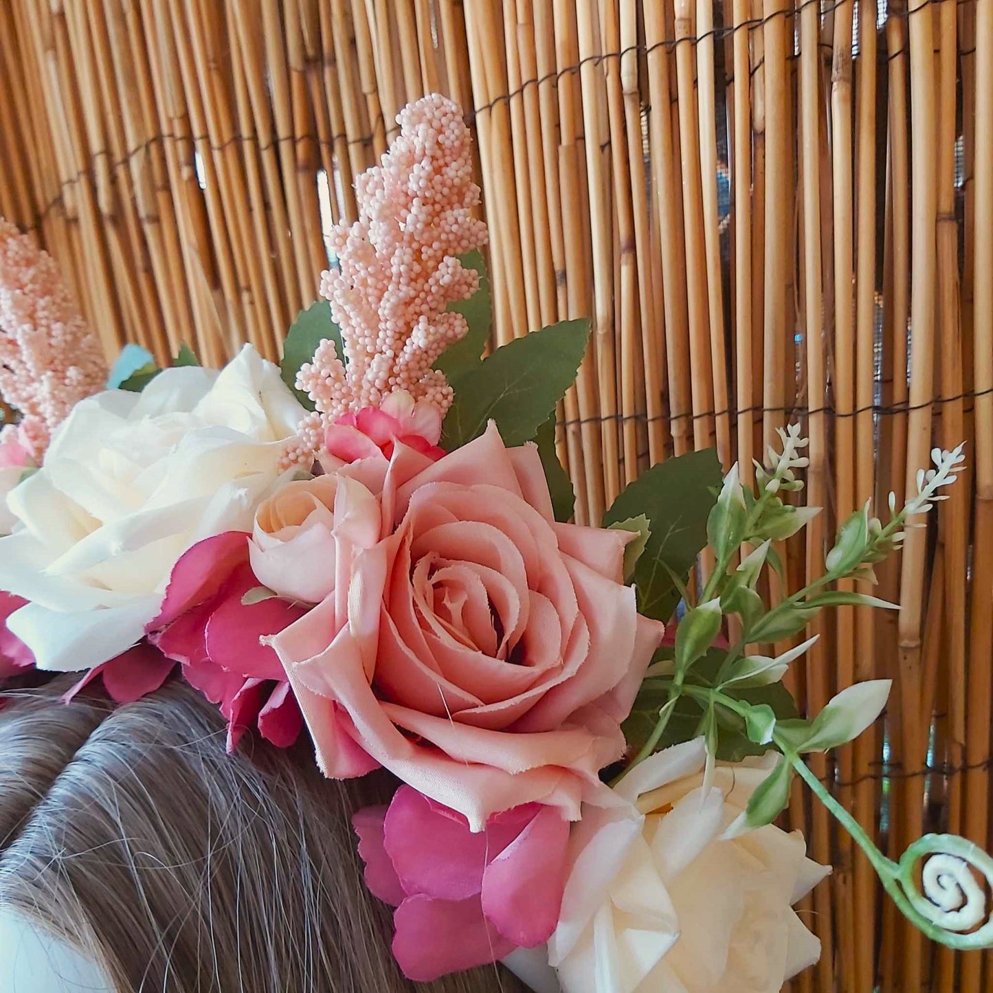 Luxury Handmade Pink Flower Headband/Headpiece