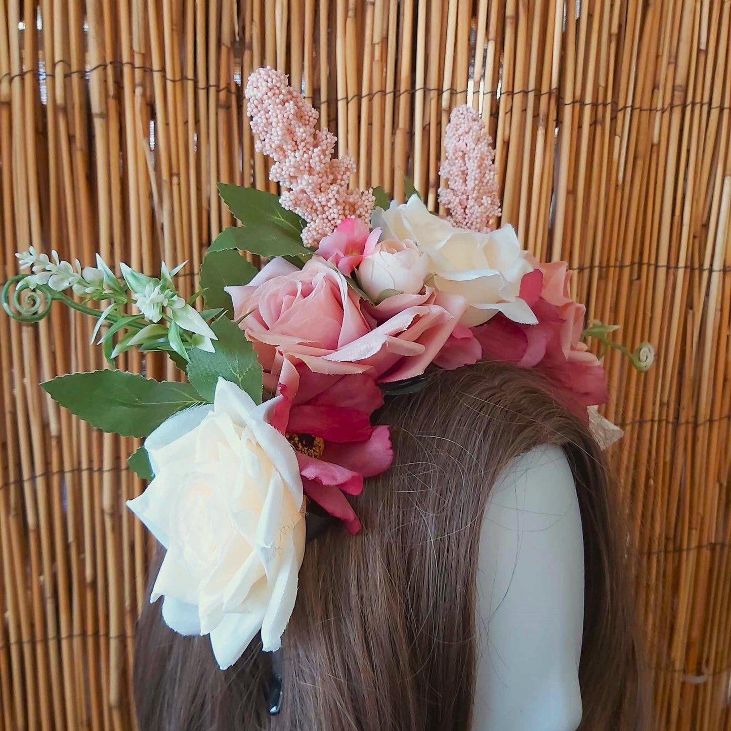 Luxury Handmade Pink Flower Headband/Headpiece