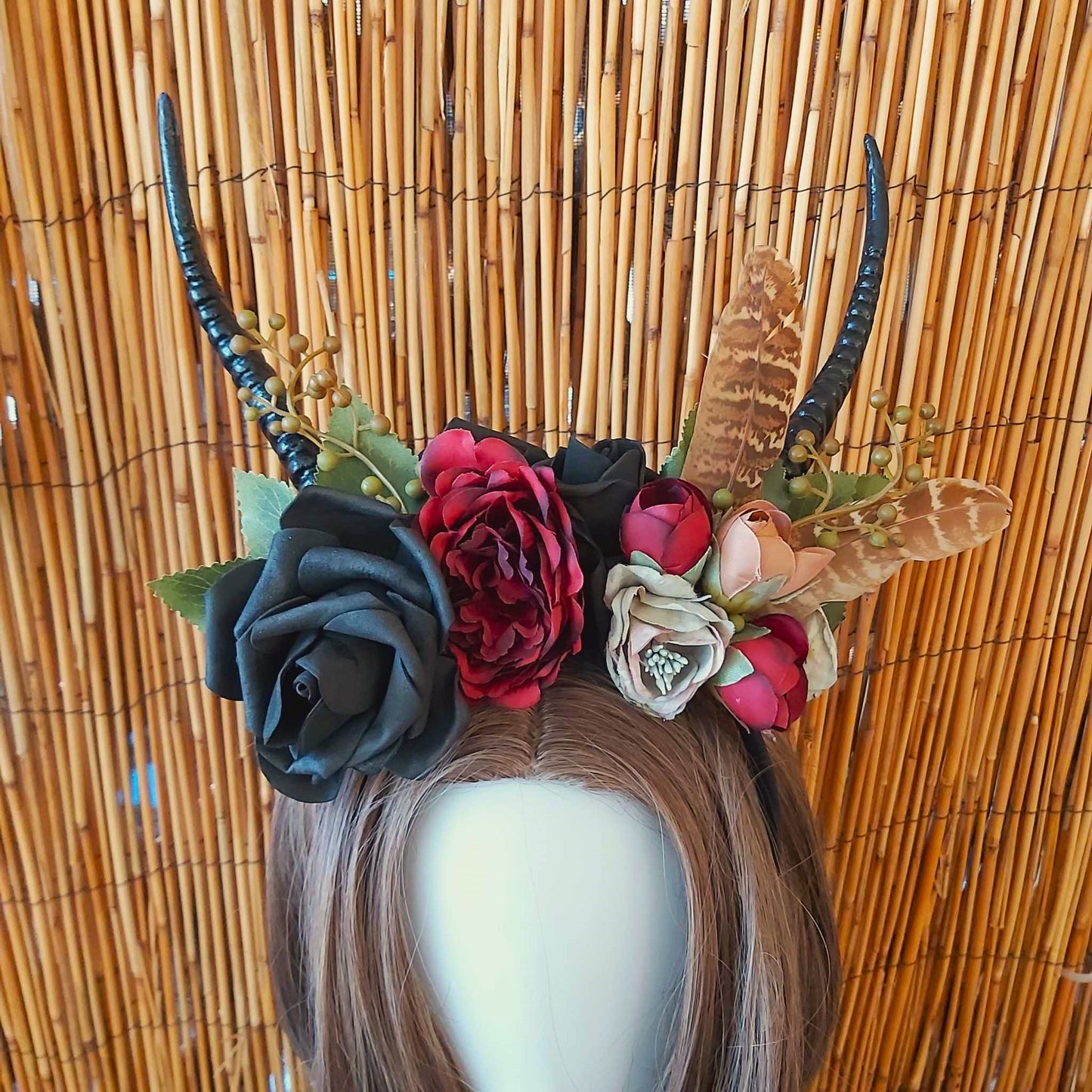 Luxury Handmade Black Flower Headband/Headpiece