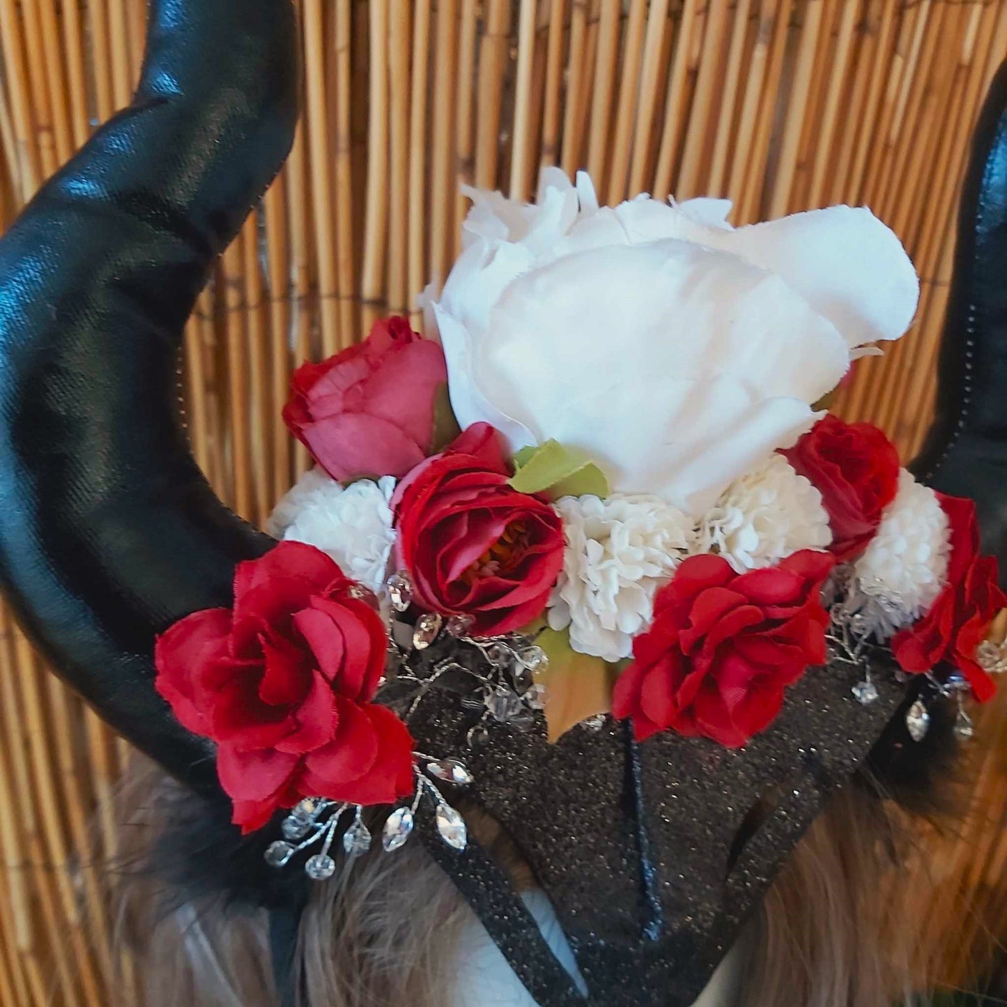 Luxury Handmade Red Flower Headband/Headpiece