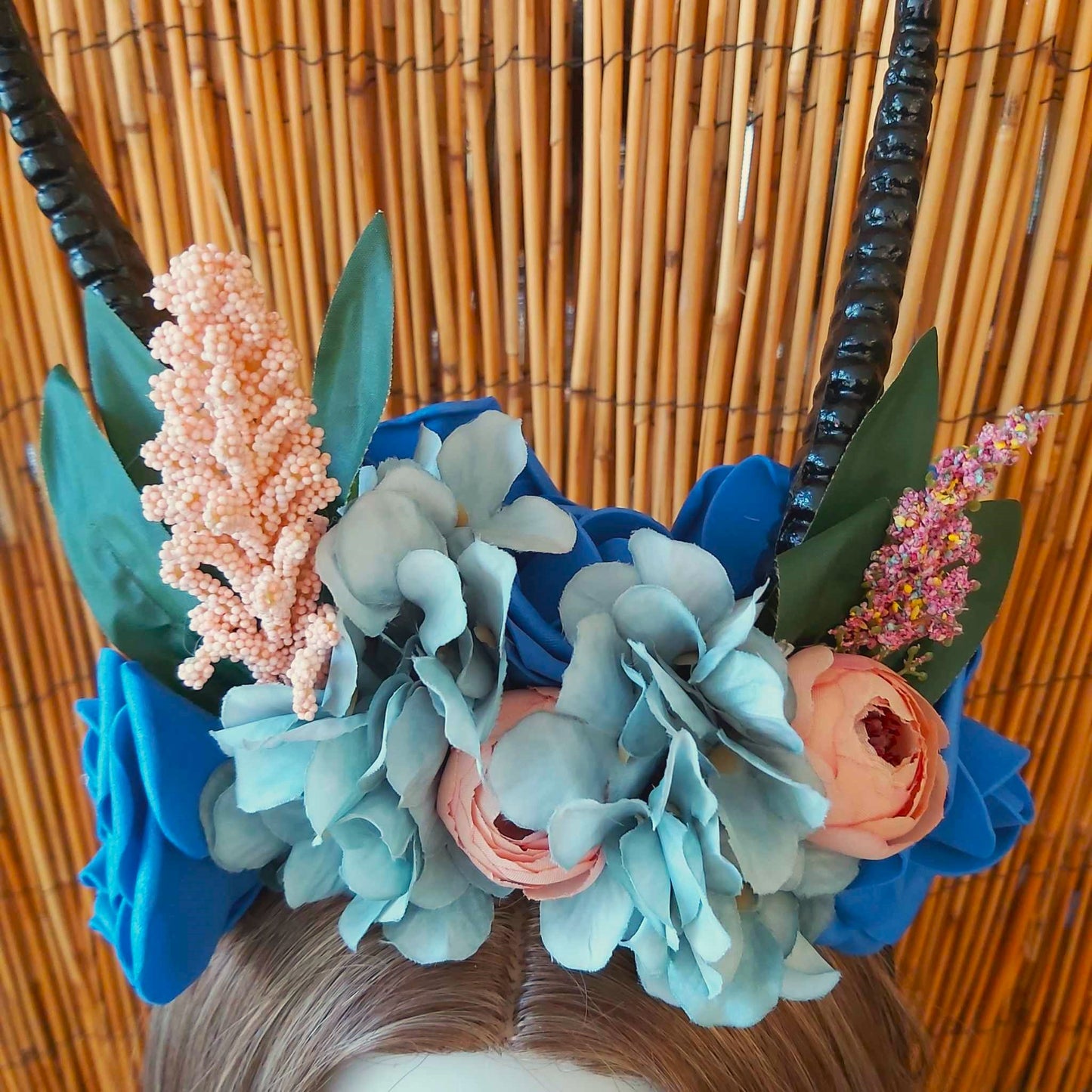 Luxury Handmade Blue Flower Headband/Headpiece