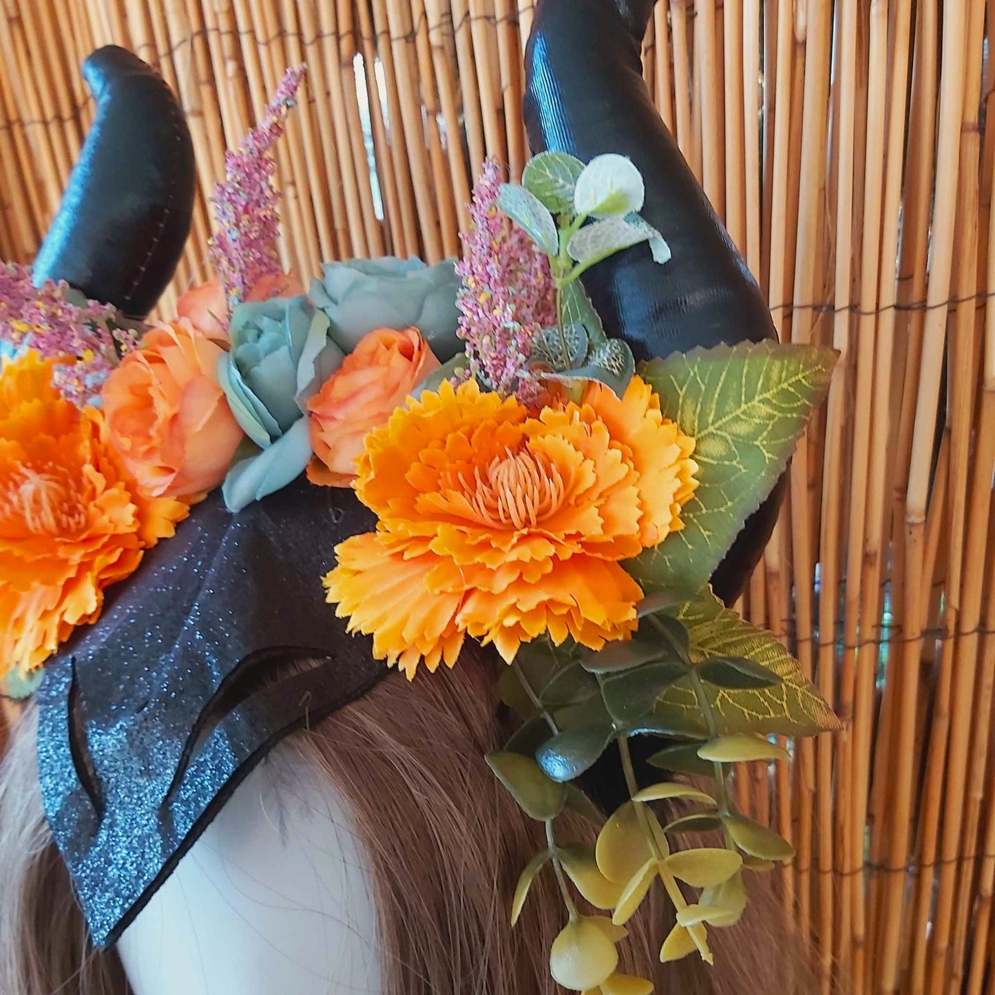 Luxury Handmade Orange Flower Headband/Headpiece