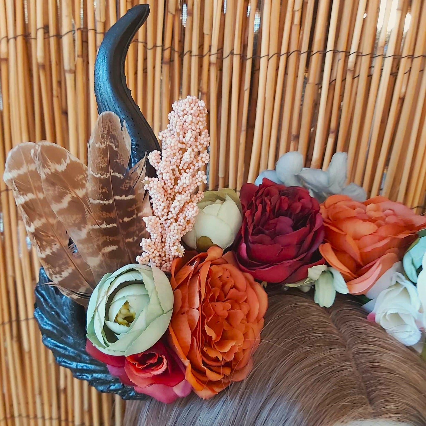 Luxury Handmade Black Flower Headband/Headpiece