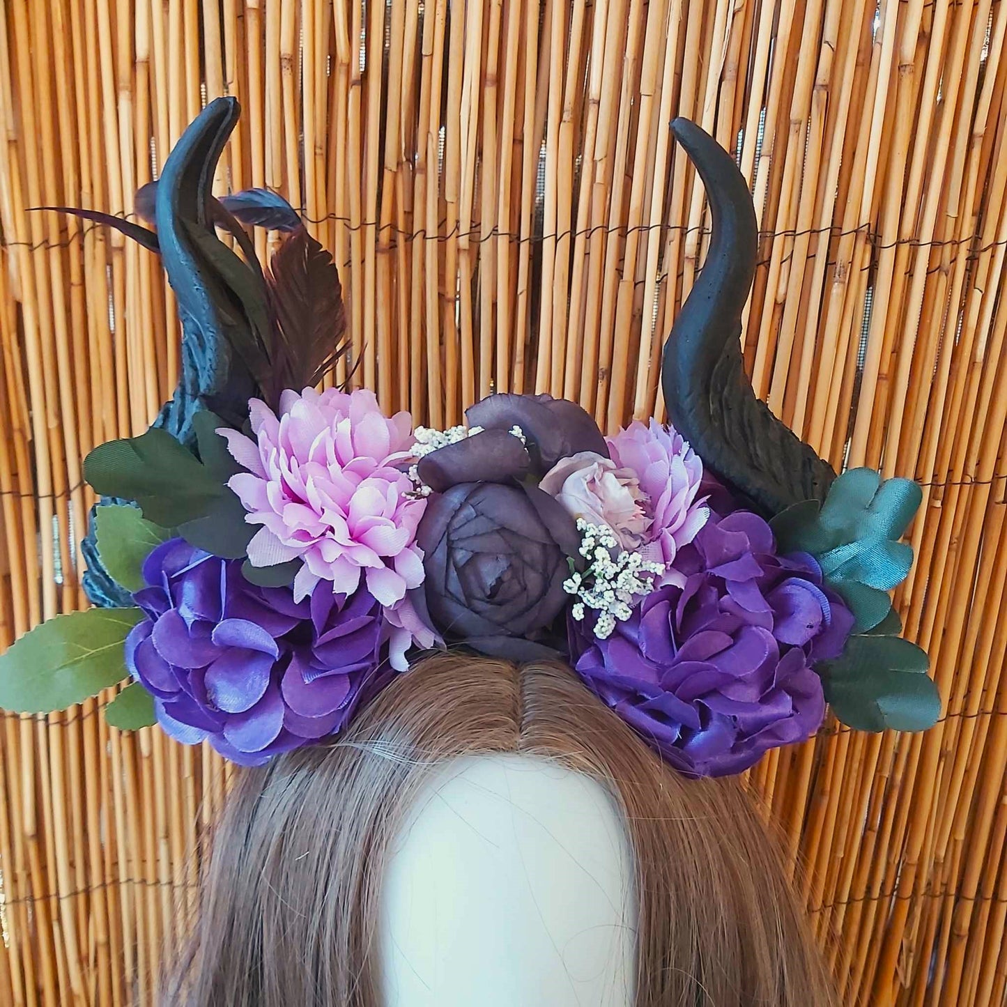 Luxury Handmade Black Flower Headband/Headpiece