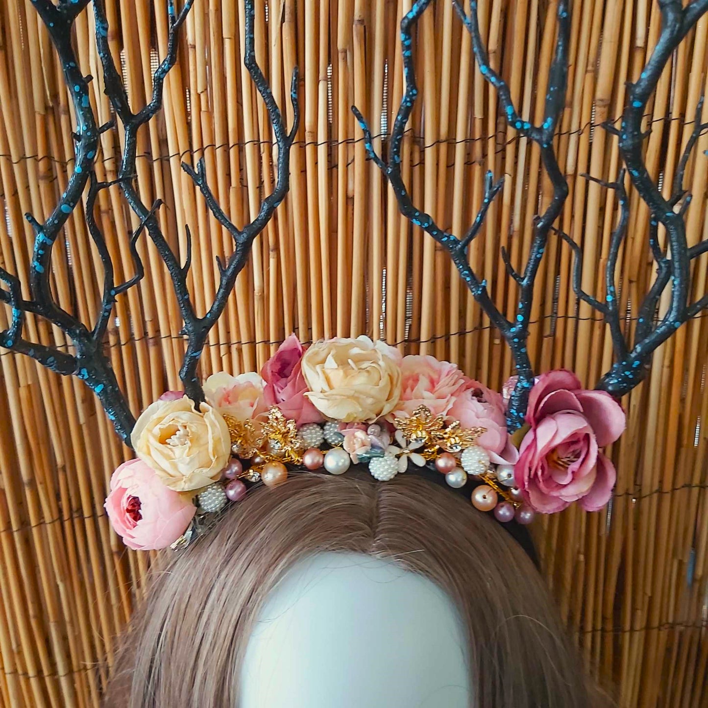 Luxury Handmade Black Flower Headband/Headpiece