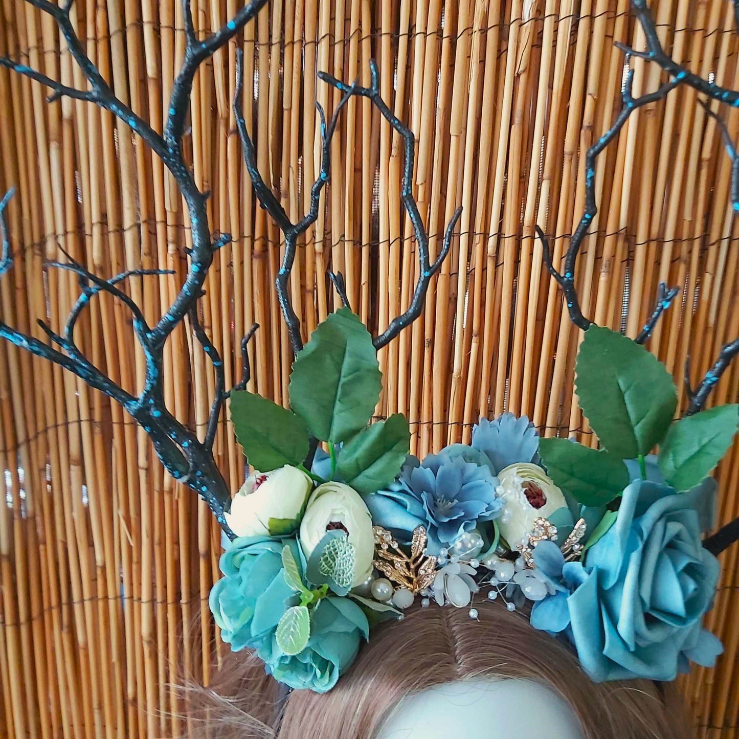 Luxury Handmade Blue Flower Headband/Headpiece