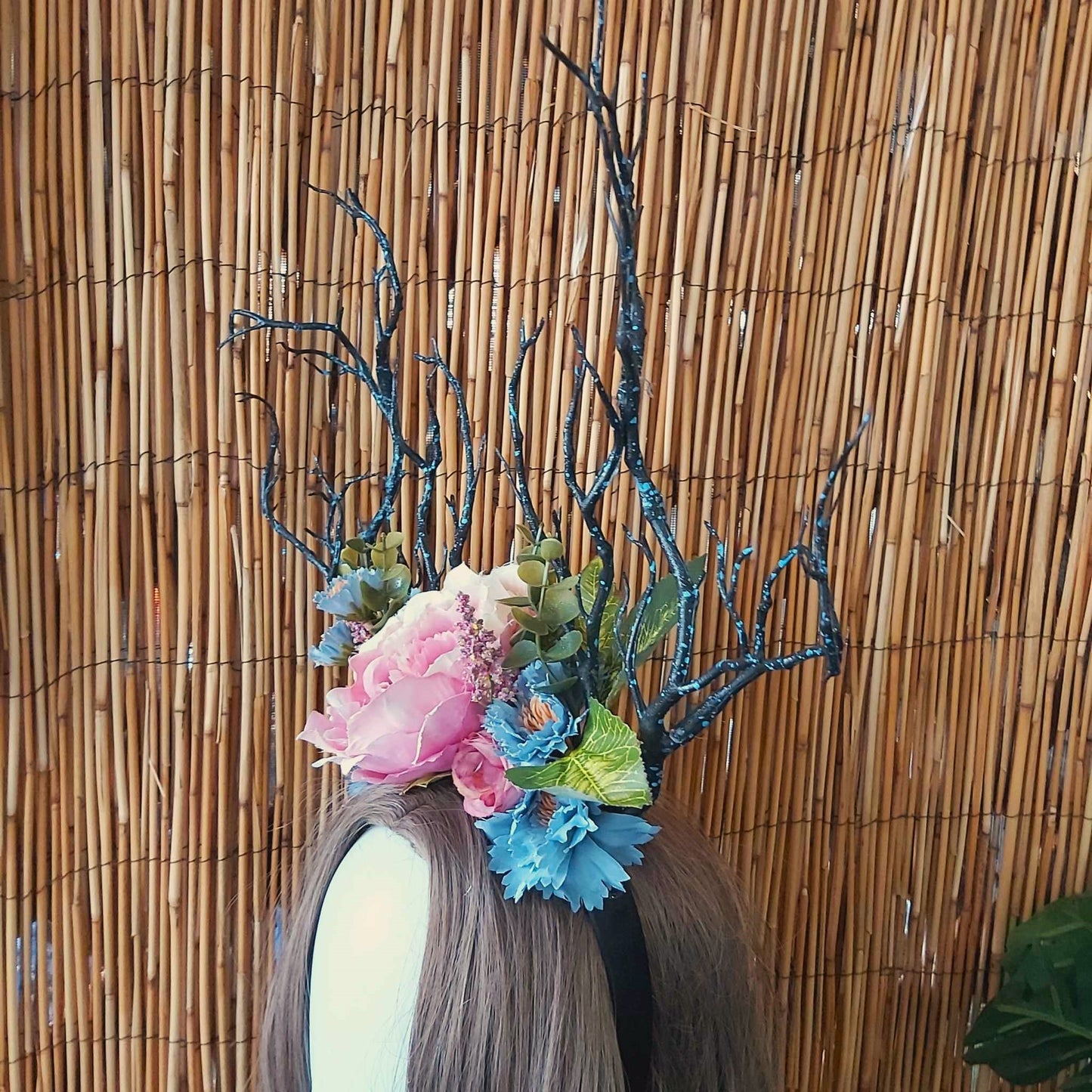 Luxury Handmade Black Flower Headband/Headpiece