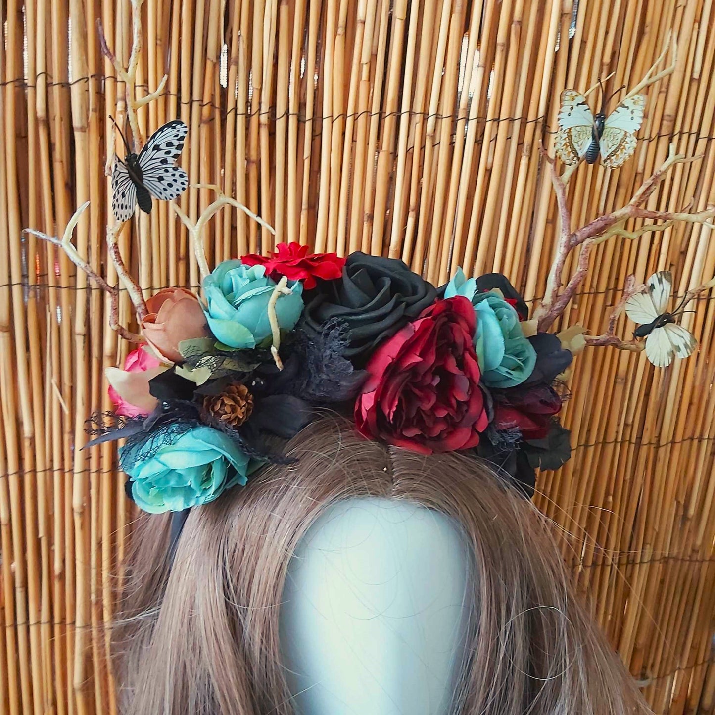 Luxury Handmade Black Flower Headband/Headpiece