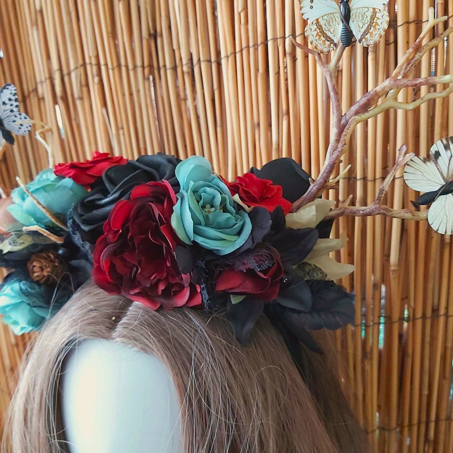 Luxury Handmade Black Flower Headband/Headpiece
