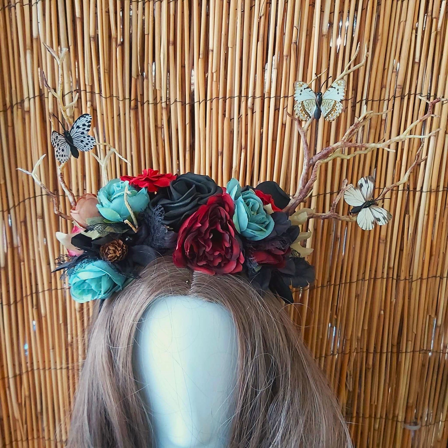 Luxury Handmade Black Flower Headband/Headpiece