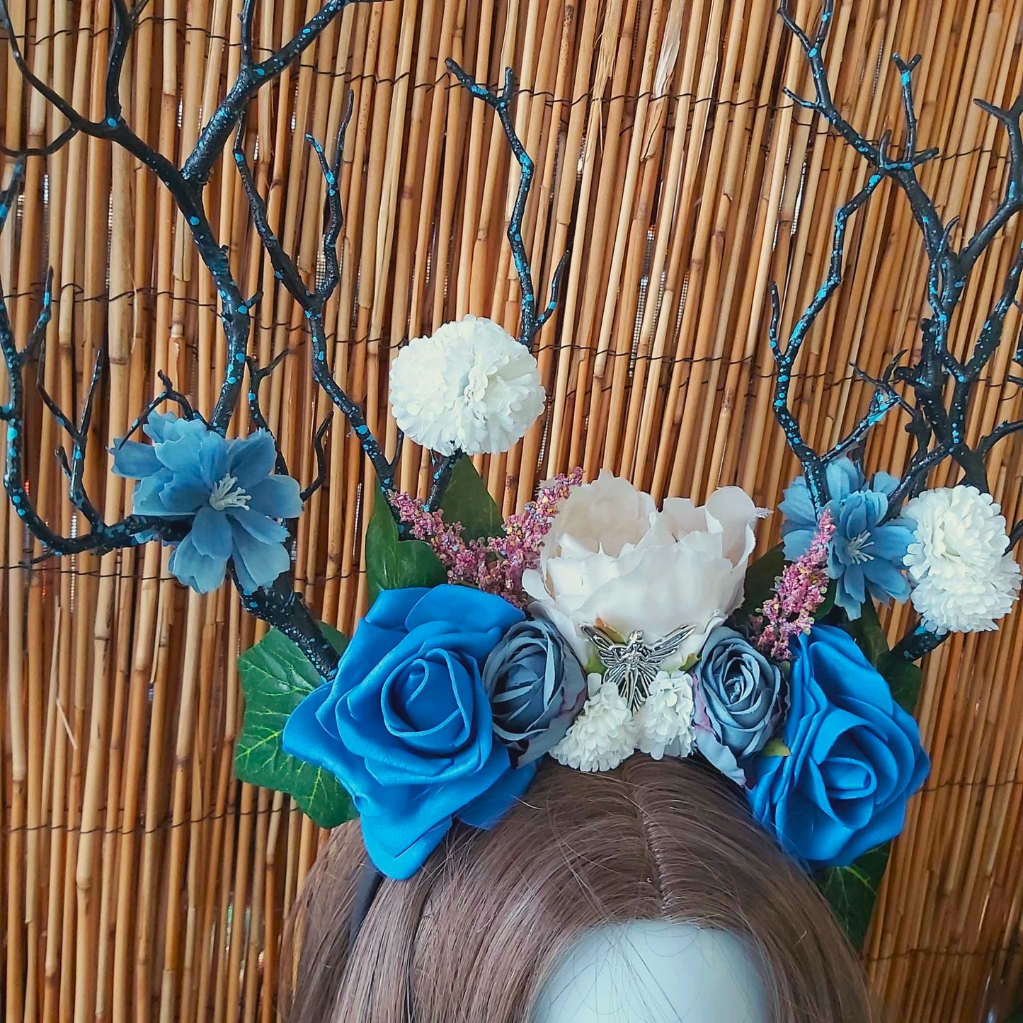 Luxury Handmade Blue Flower Headband/Headpiece