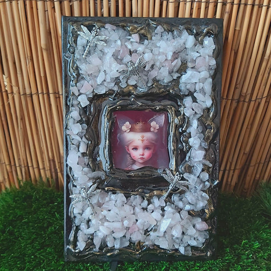 Handmade Rose Quartz Crystal Journal Notebook