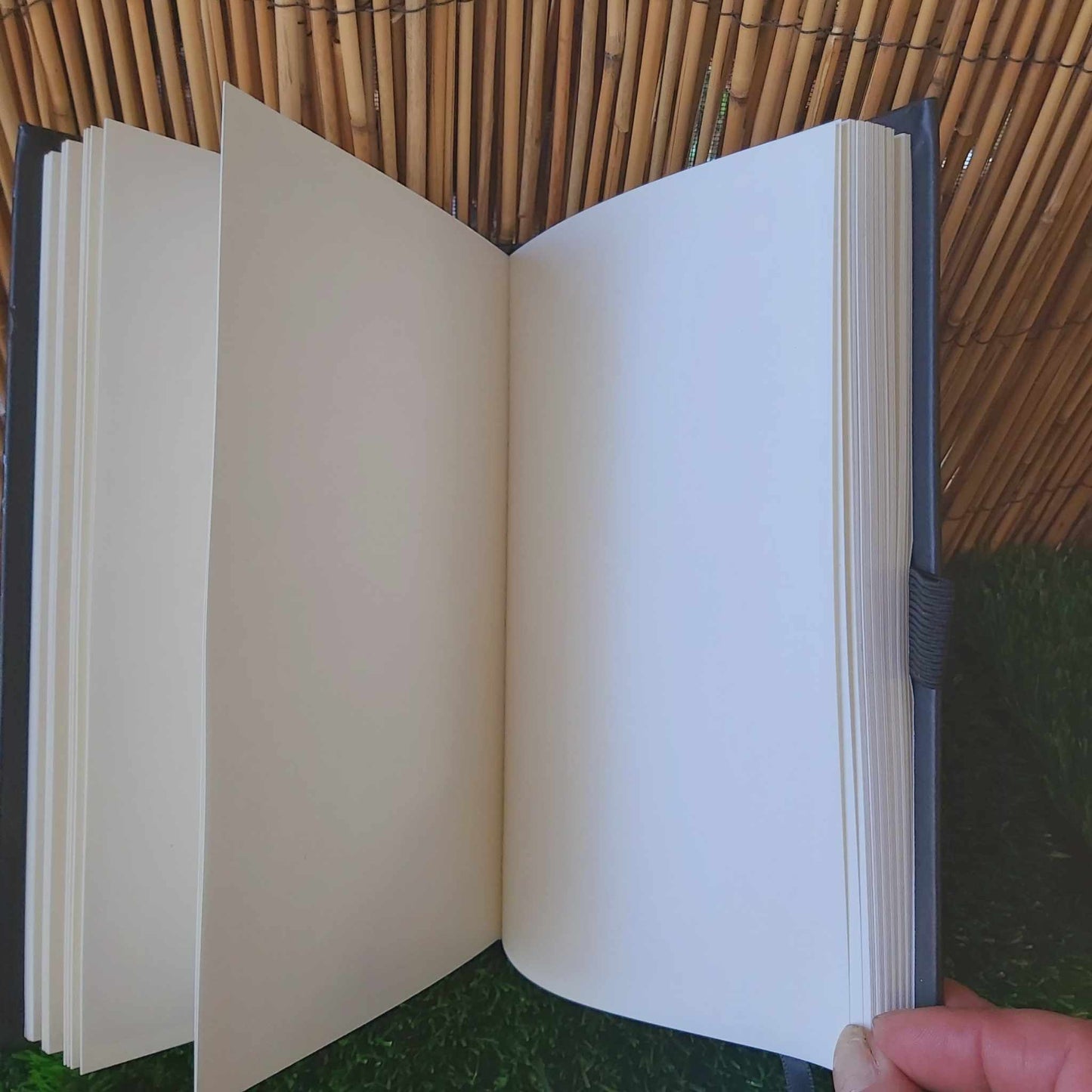 Handmade Gemstone Journal -Diary-Notebook with Moonstone
