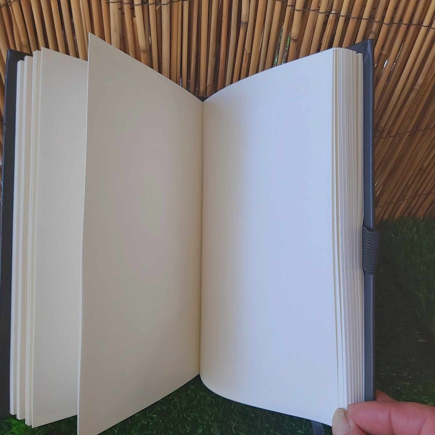 A4 Handmade Crystal Journal Diary Notebook with Moss Agate