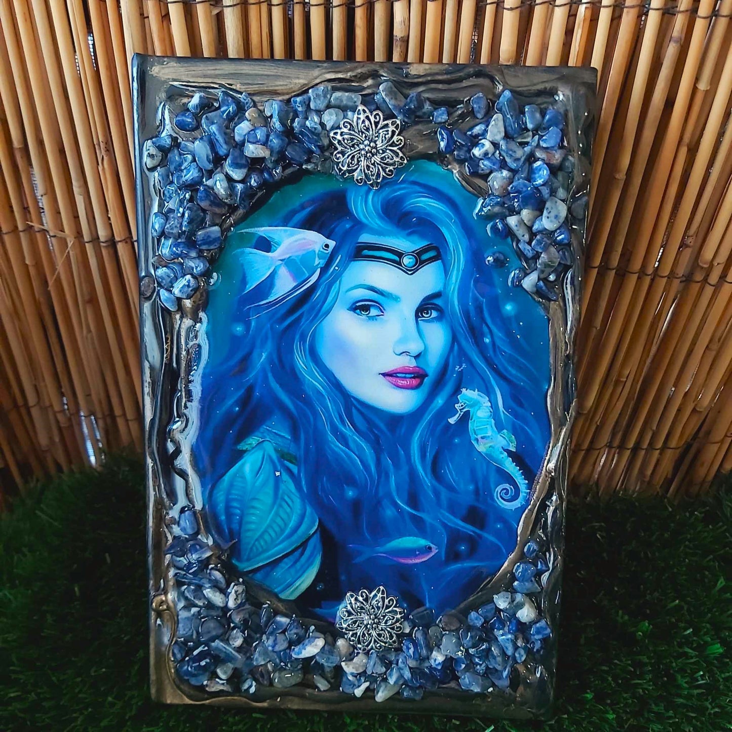 Handmade Crystal Journal Diary Notebook with Sodalite