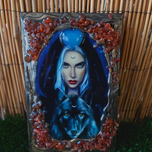 Handmade Crystal Journal Diary Notebook with Carnelian