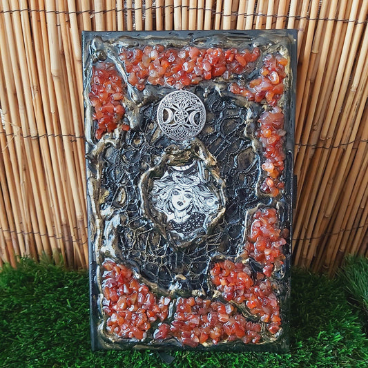 Handmade Carnelian Crystal Journal Notebook