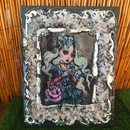 A4 Handmade Crystal Journal Diary Notebook with Rose Quartz