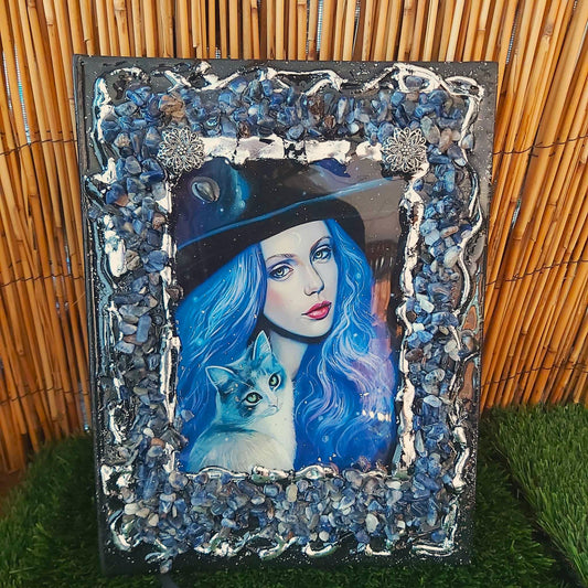 A4 Handmade Crystal Journal Diary Notebook with Sodalite