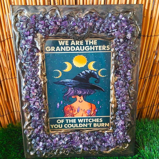 A4 Handmade Crystal Journal Diary Notebook with Amethyst