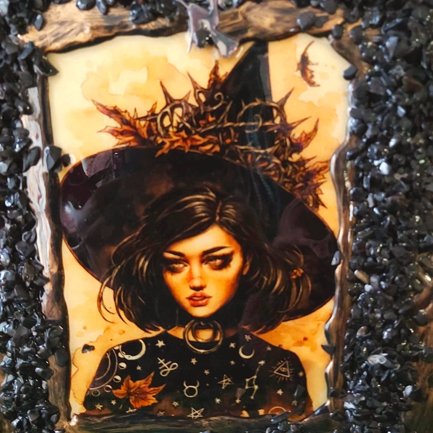 A4 Handmade Crystal Journal Diary Notebook with Onyx