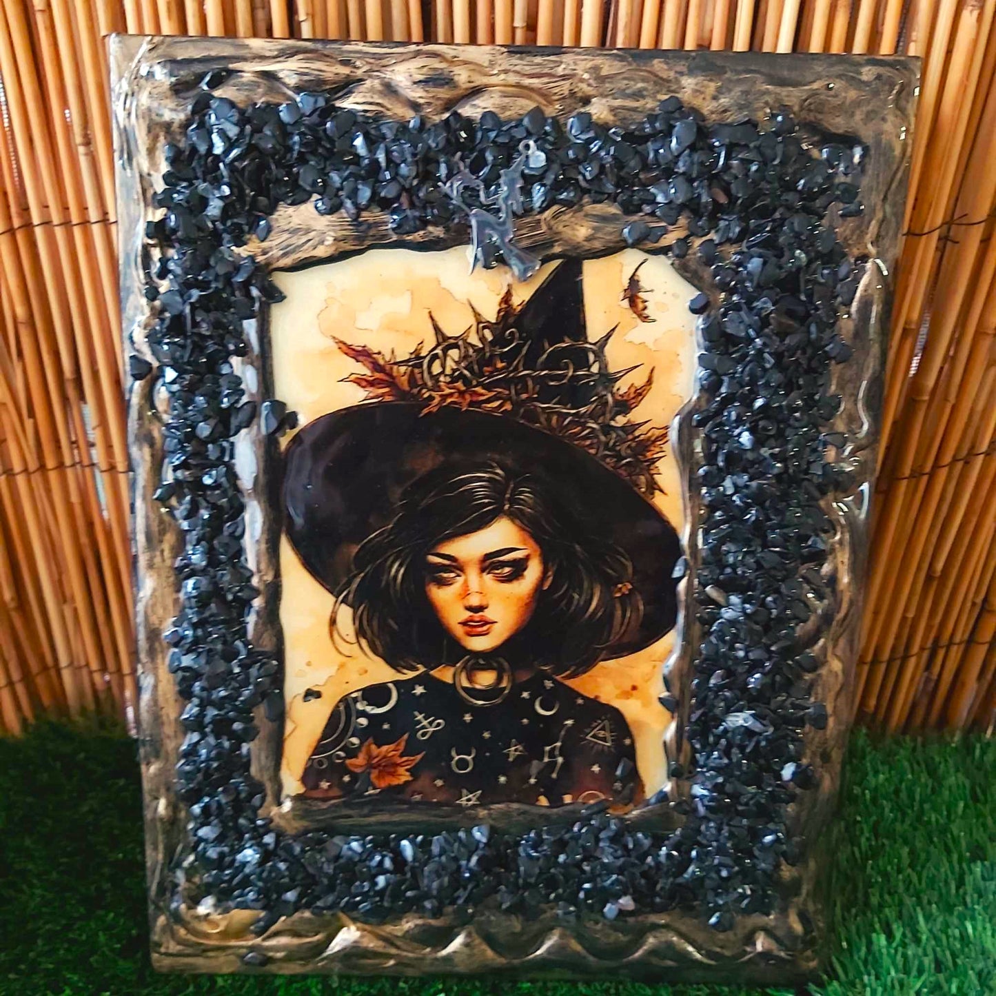 A4 Handmade Crystal Journal Diary Notebook with Onyx