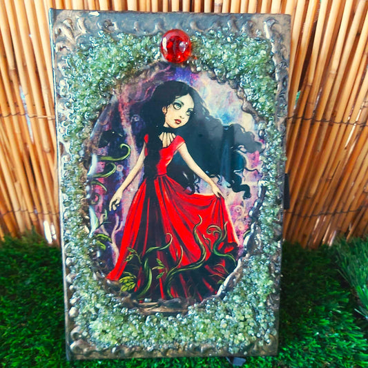 Handmade Peridot Crystal Journal Notebook