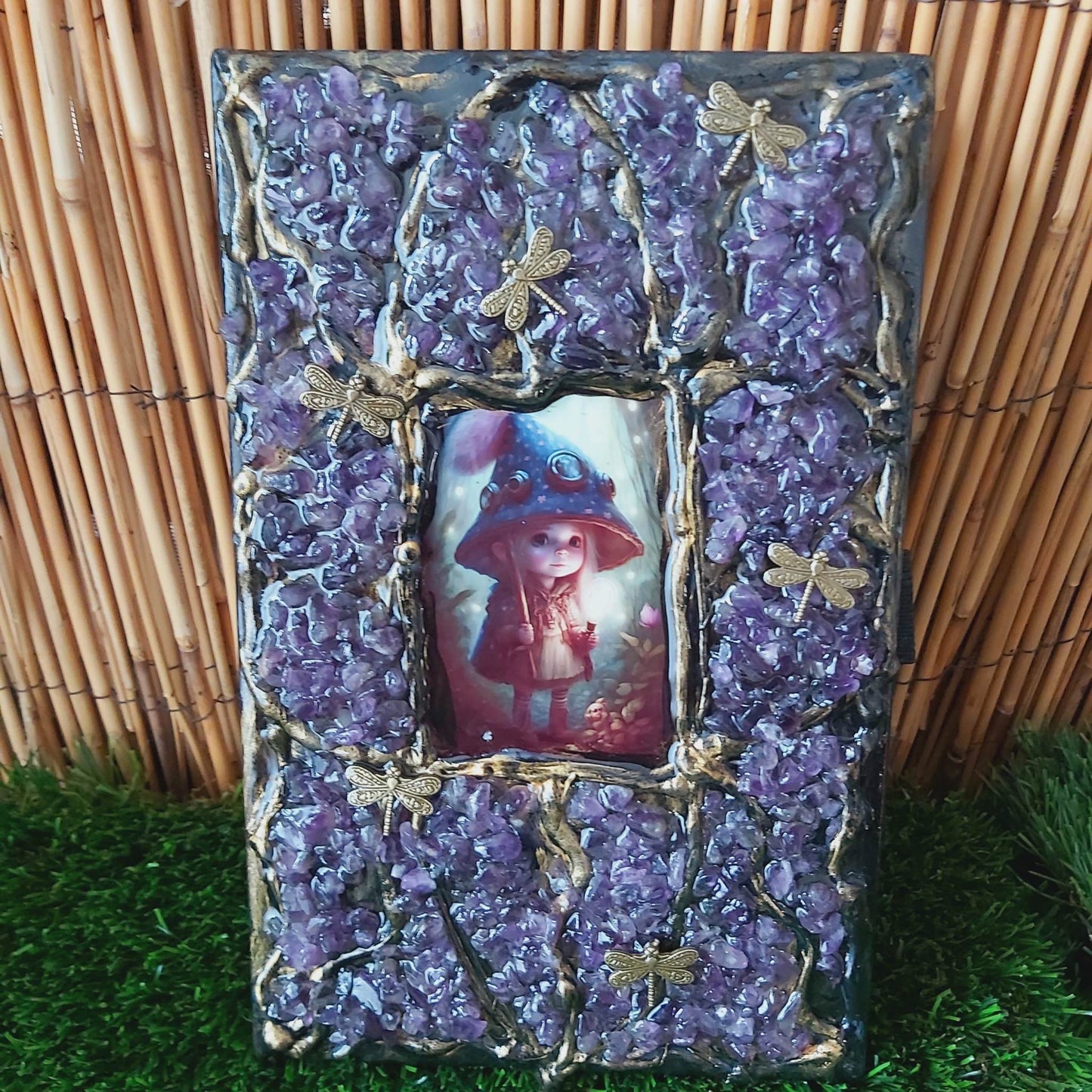 Handmade Amethyst Crystal Journal Notebook