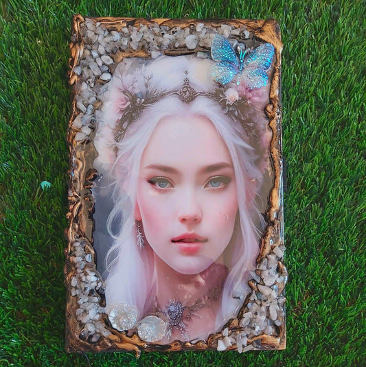 Handmade Gemstone Journal Diary Notebook with Moonstone