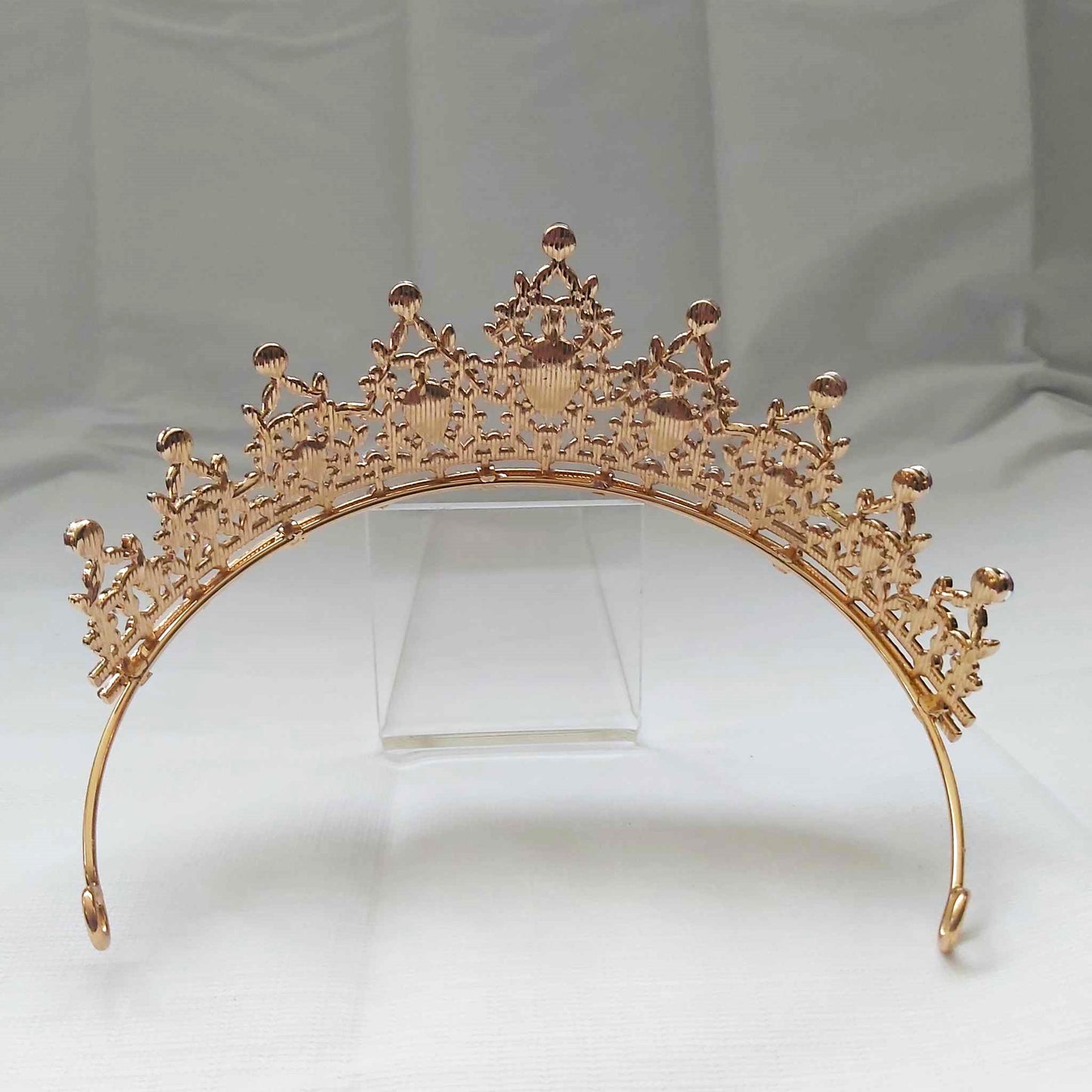 Purple Rhinestones Crown Tiara Baroque (CR26)