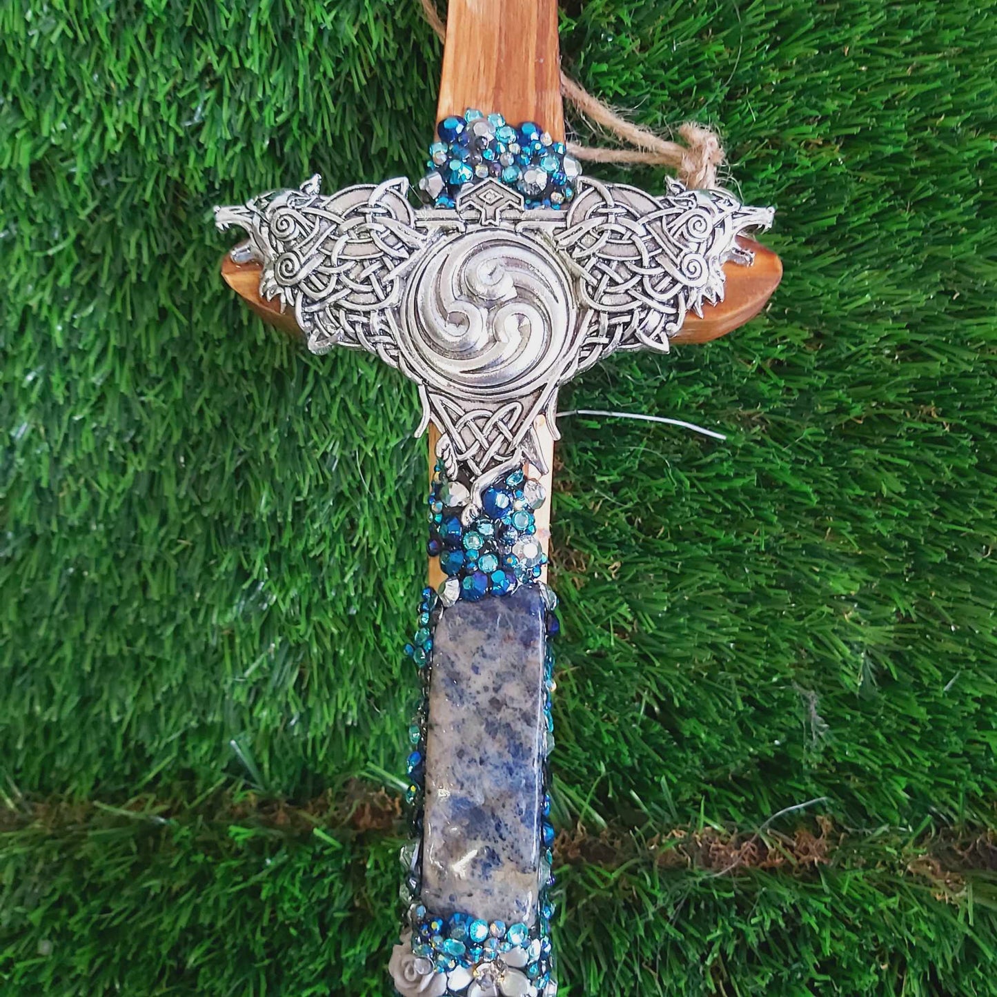 Handmade Fantasy Decorative Piece with Sodalite Crystal (DG24)