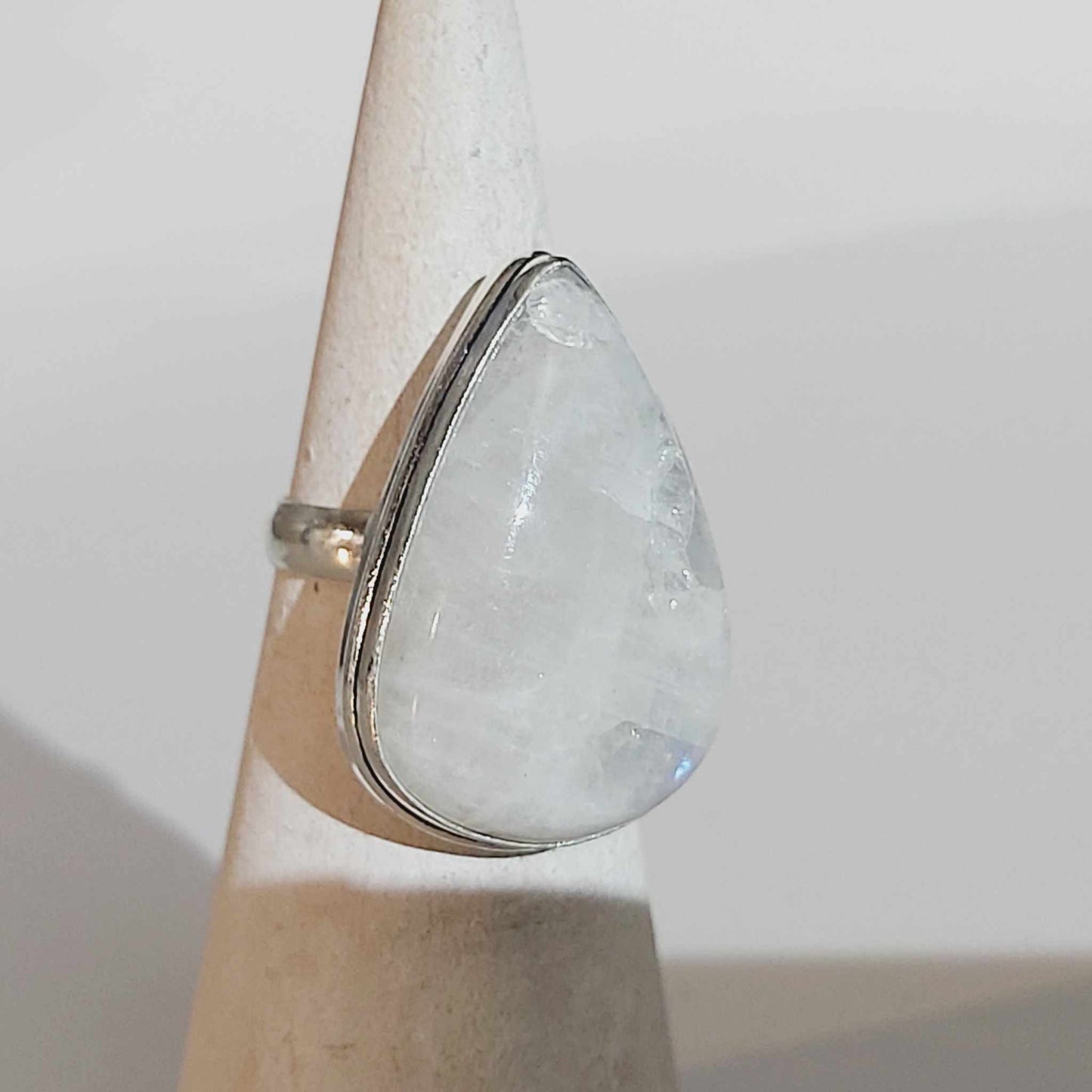 Free Spirit Rainbow Moonstone Ring Size US 7 (E1671)