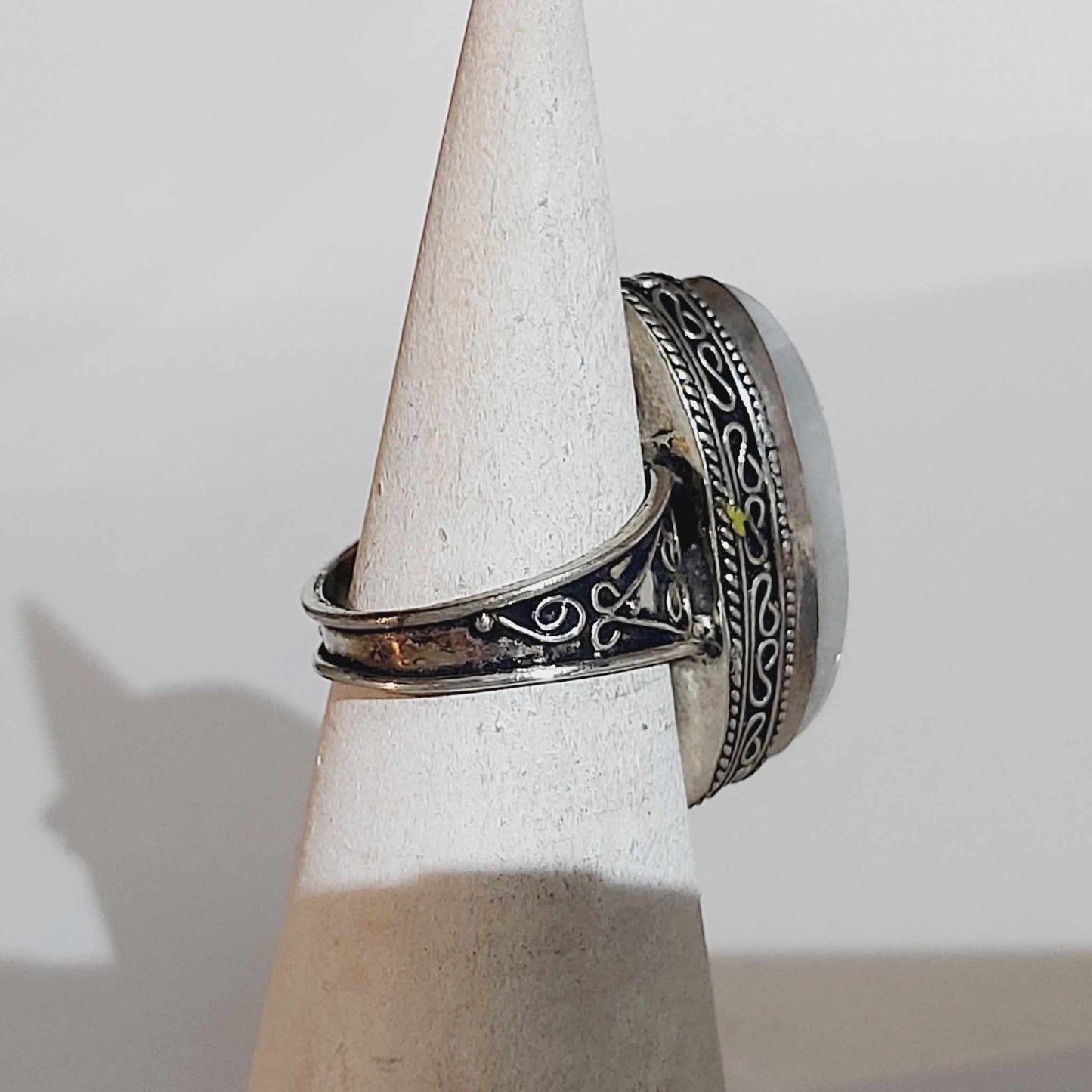 Free Spirit Rainbow Moonstone Ring Size US 9 (E1680)