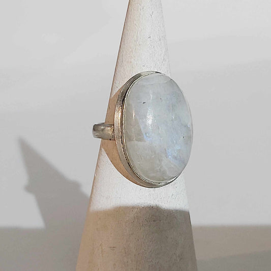 Free Spirit Rainbow Moonstone Ring Size US 9.5 (E1683)
