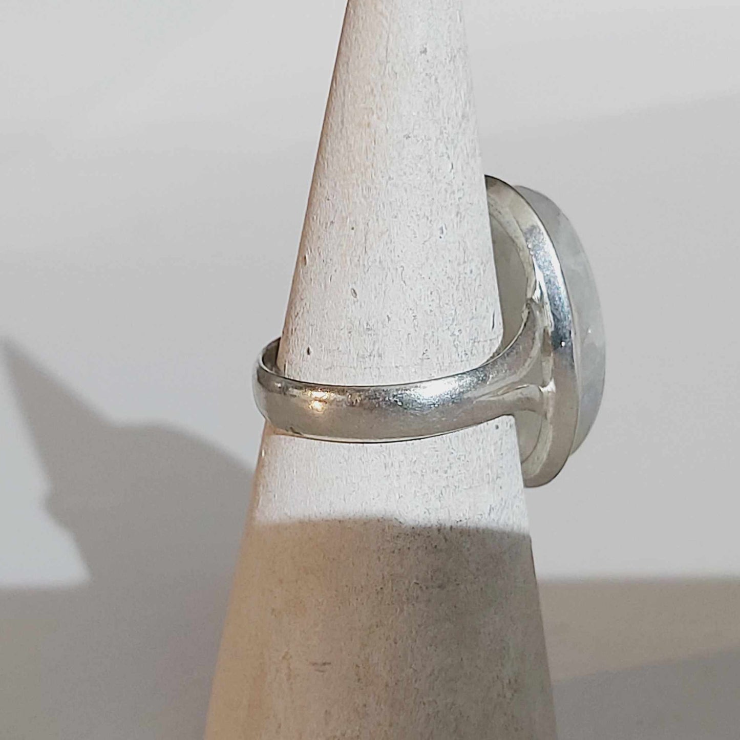 Free Spirit Rainbow Moonstone Ring Size US 10 (E1687)