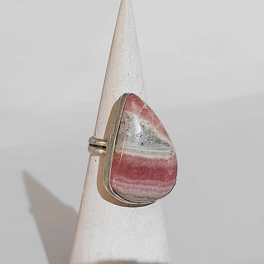 Rhodochrosite Love Ring Size US 7 (E1719)