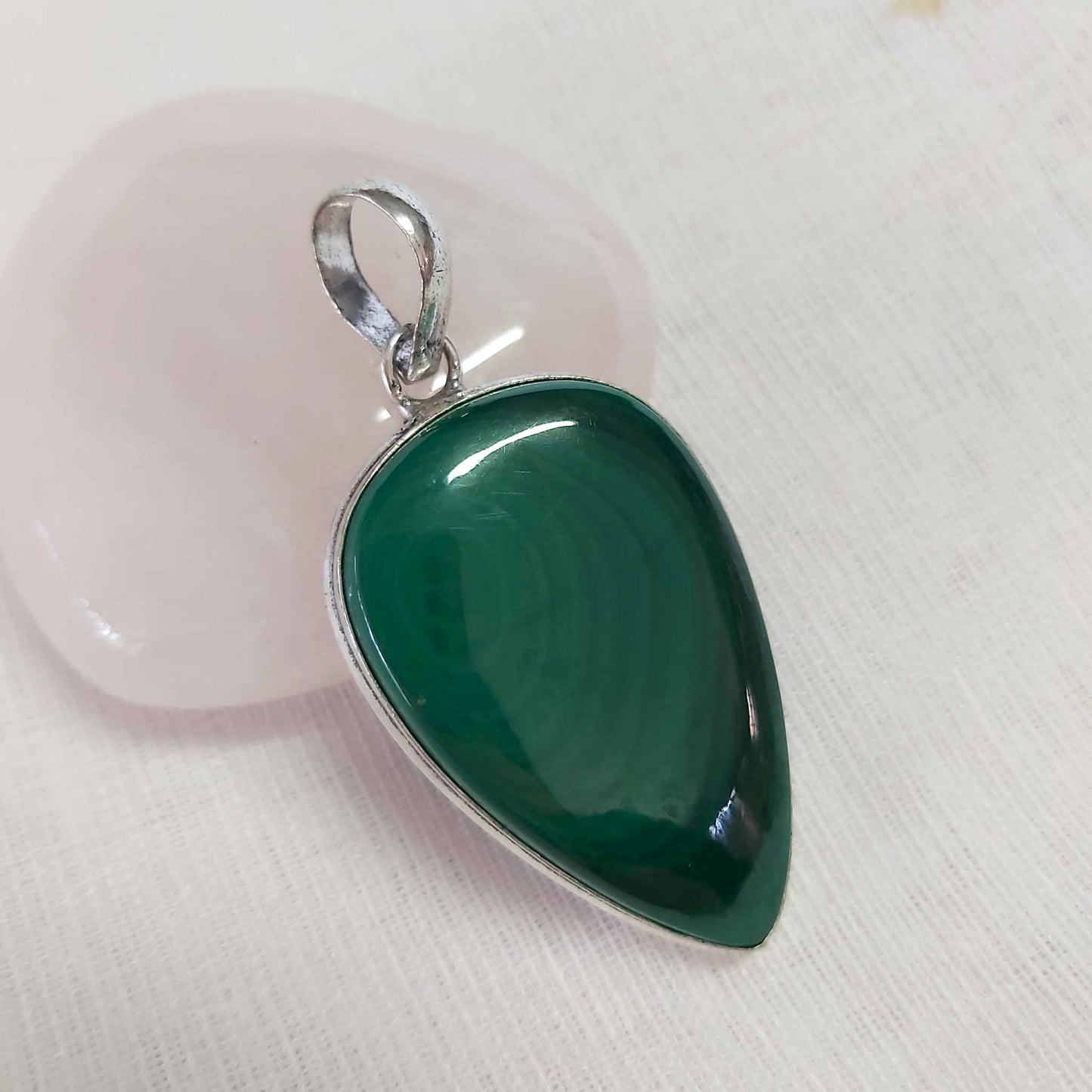 Malachite Crystal Positive Change Pendant (E1767)