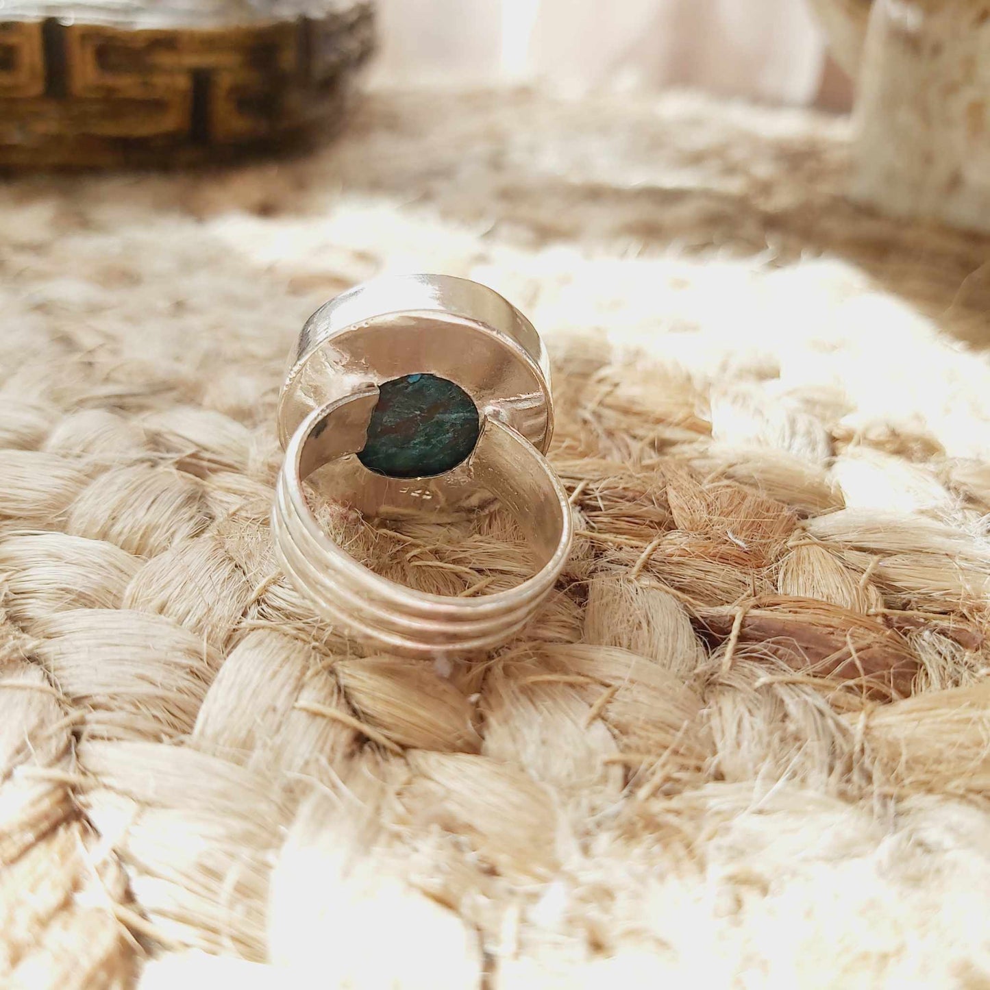 Turquoise Acceptance Gemstone Ring Size US 7.5 (E2375)