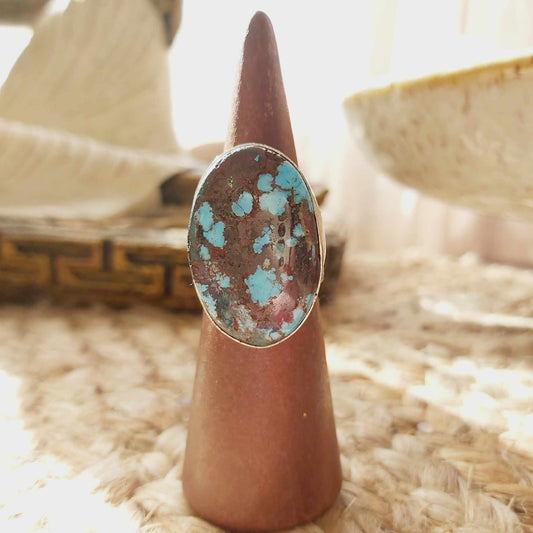 Turquoise Acceptance Gemstone Ring  Size US 7.5 (E2376)
