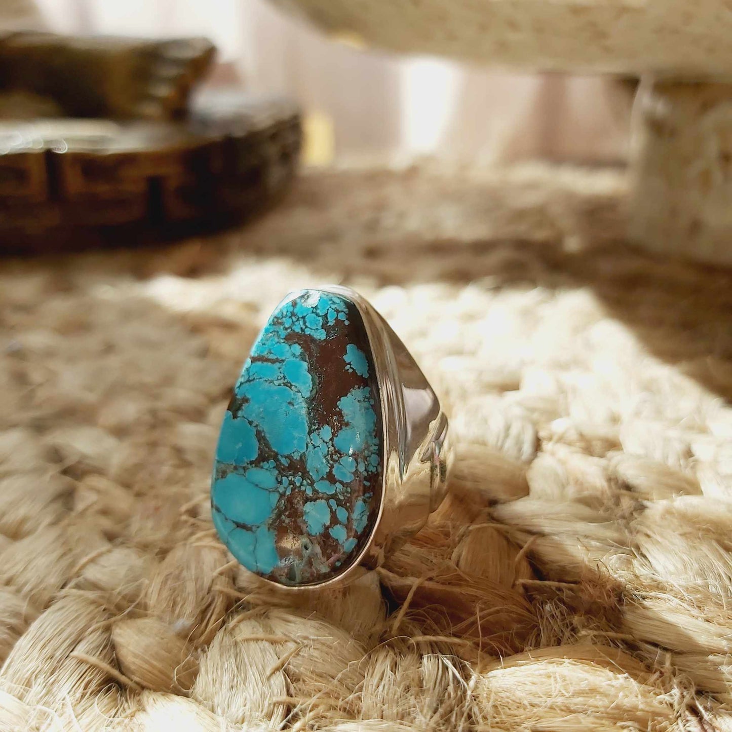 Turquoise Acceptance Gemstone Ring Size US 8 (E2378)