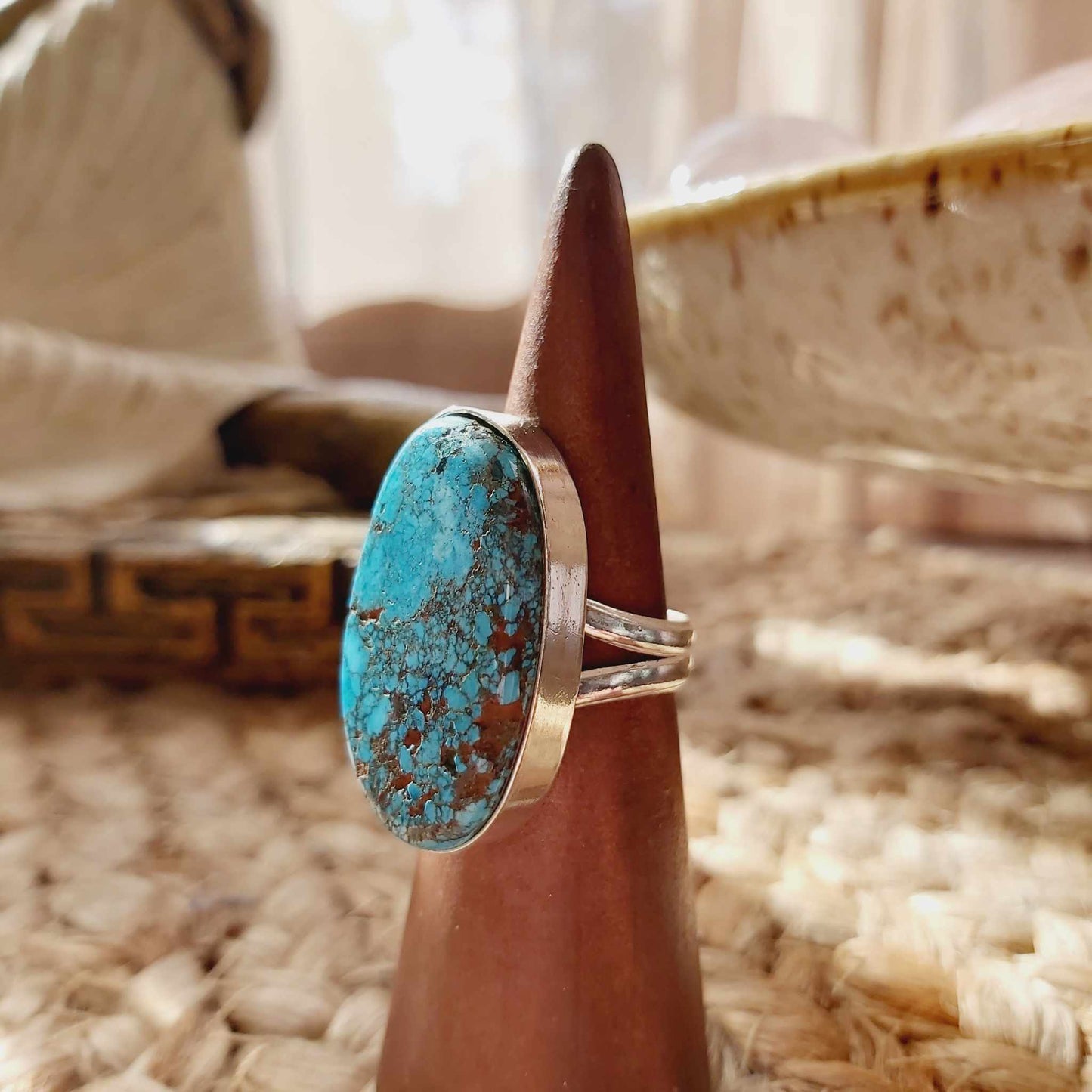 Turquoise Acceptance Gemstone Ring Size US 8 (E2379)