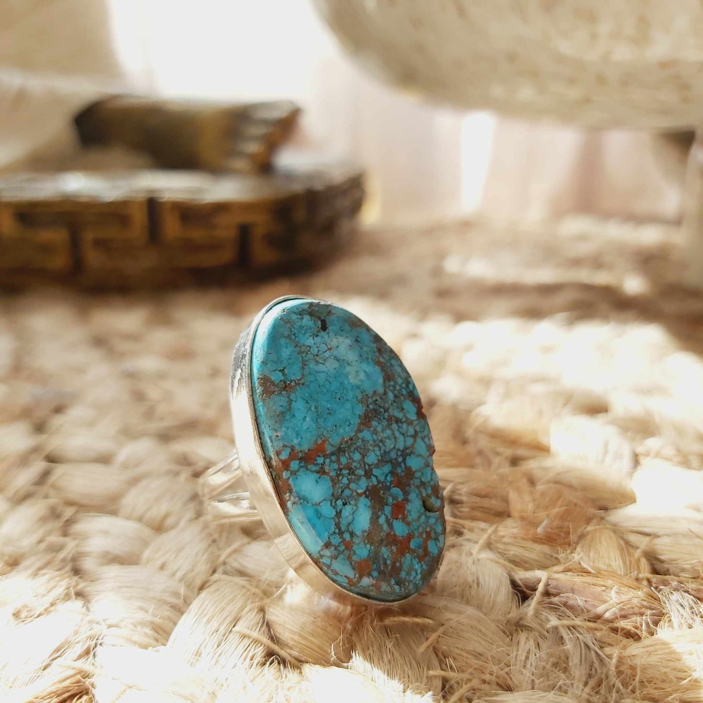 Turquoise Acceptance Gemstone Ring Size US 8 (E2379)