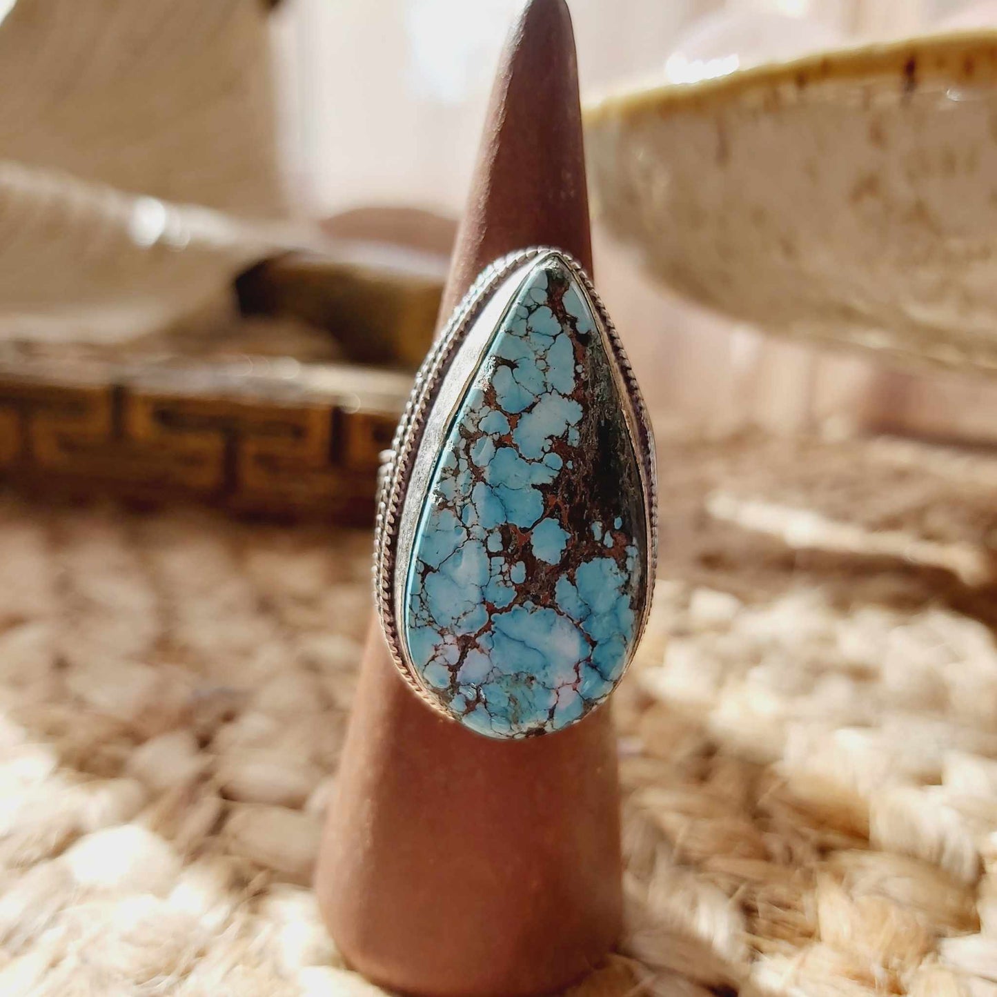 Turquoise Acceptance Gemstone Ring Size US 9.5 (E2400)