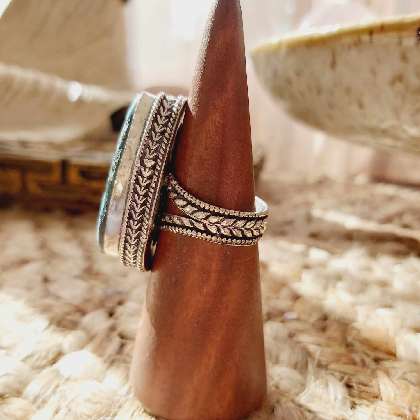 Turquoise Acceptance Gemstone Ring Size US 9.5 (E2400)