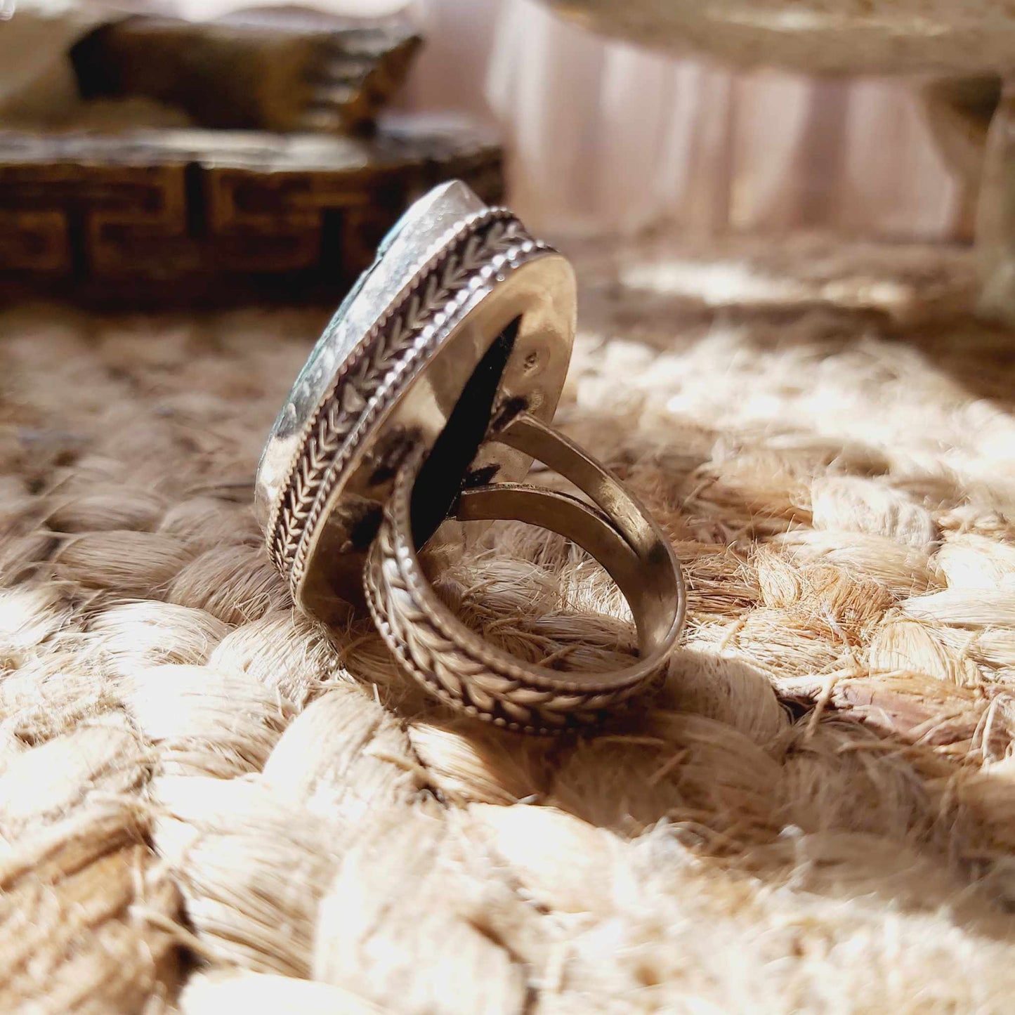 Turquoise Acceptance Gemstone Ring Size US 9.5 (E2400)