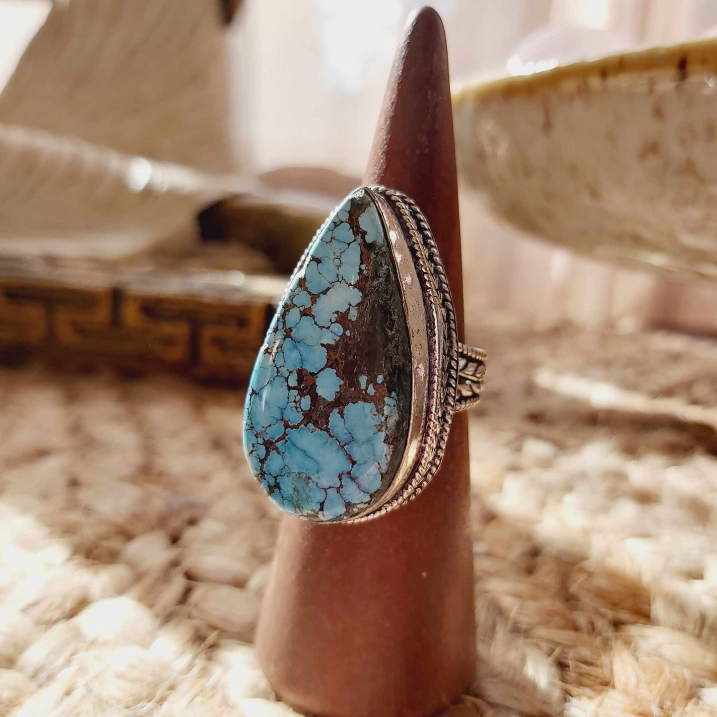 Turquoise Acceptance Gemstone Ring Size US 9.5 (E2400)